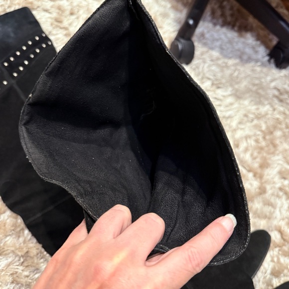 Vintage STEAMPUNK Suede Studded Over Knee Boots - Picture 16 of 16